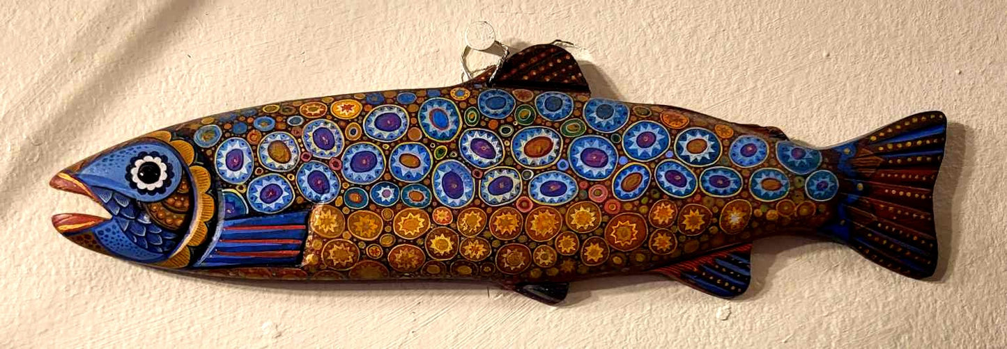 "Blue Fish" sculpture