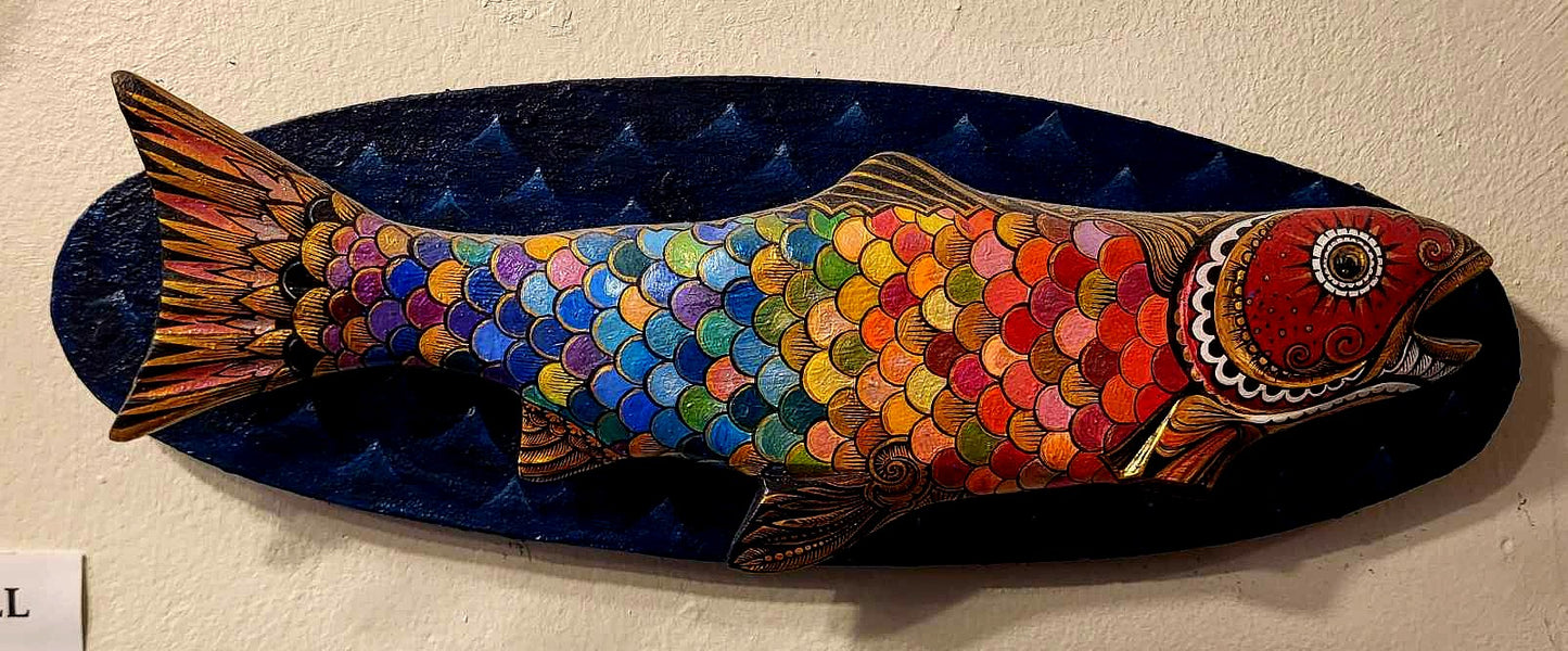 "Rainbow Current" Fish Sculpture