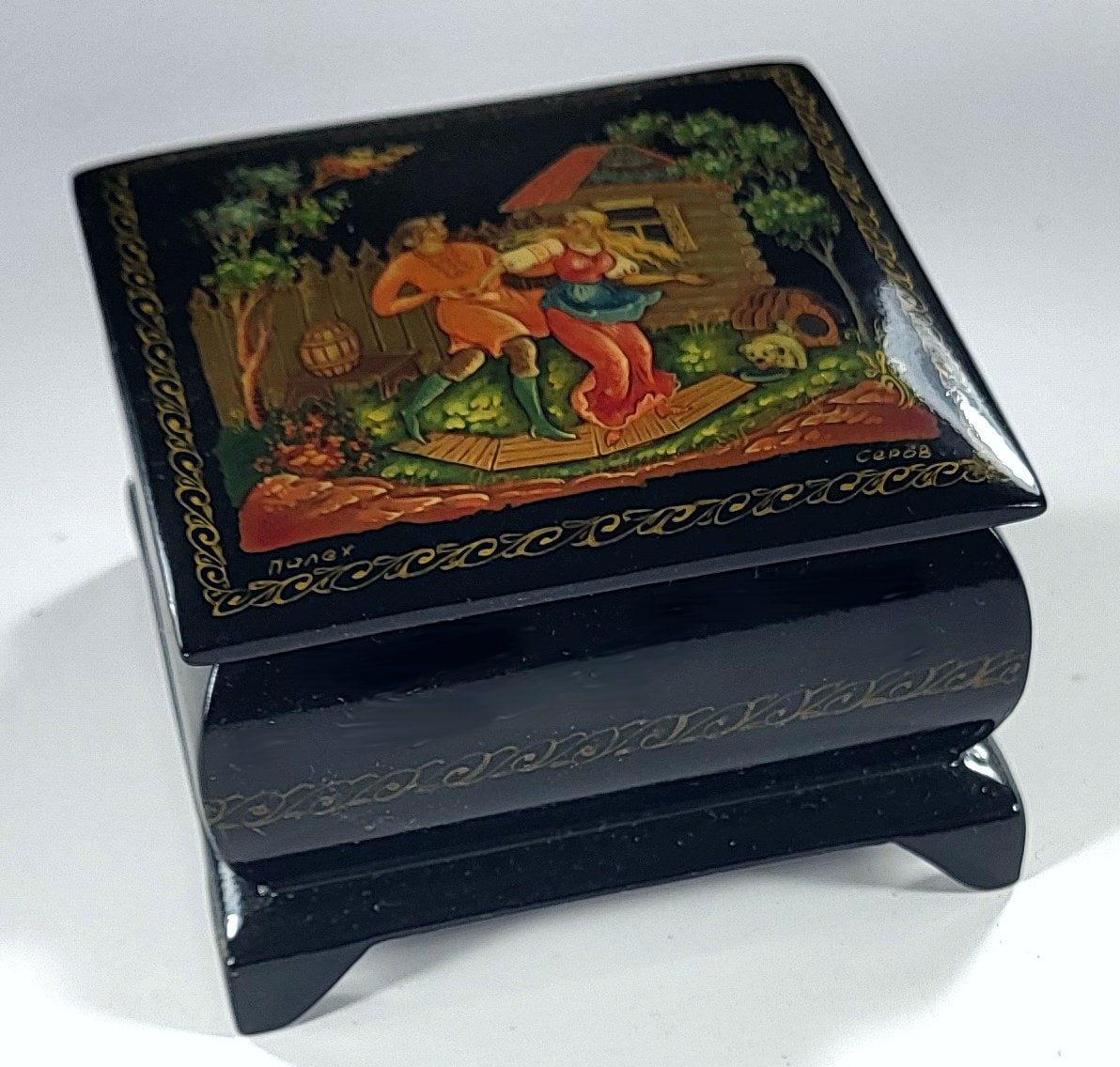 "Come Visit Me" lacquer box