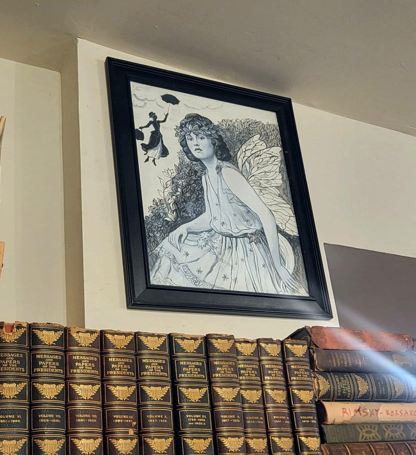 "P.L. Travers & Mary Poppins" painting