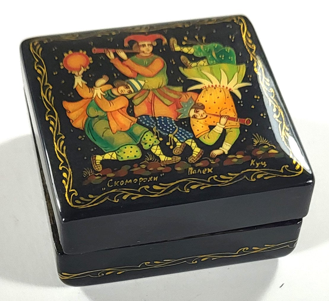 "Jesters" Russian lacquer box
