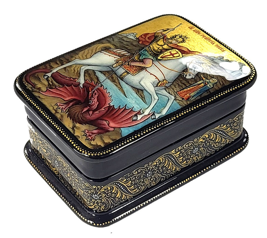 "St. George and the Dragon" lacquer box