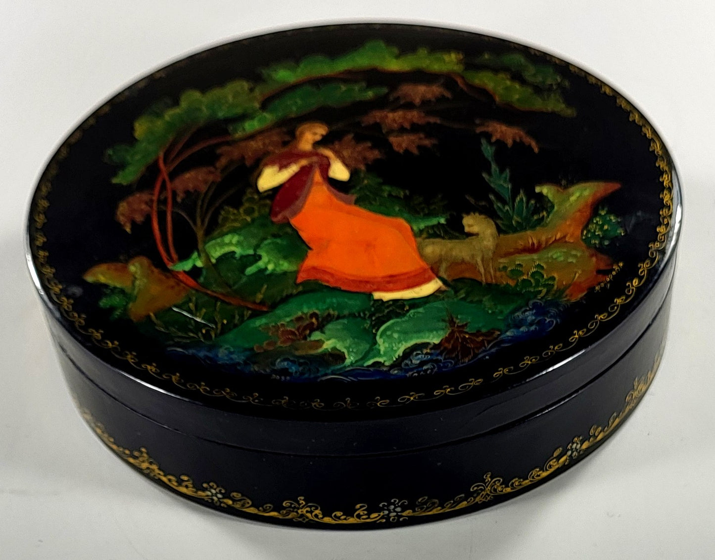 Alyonushka - Old Russian lacquer box