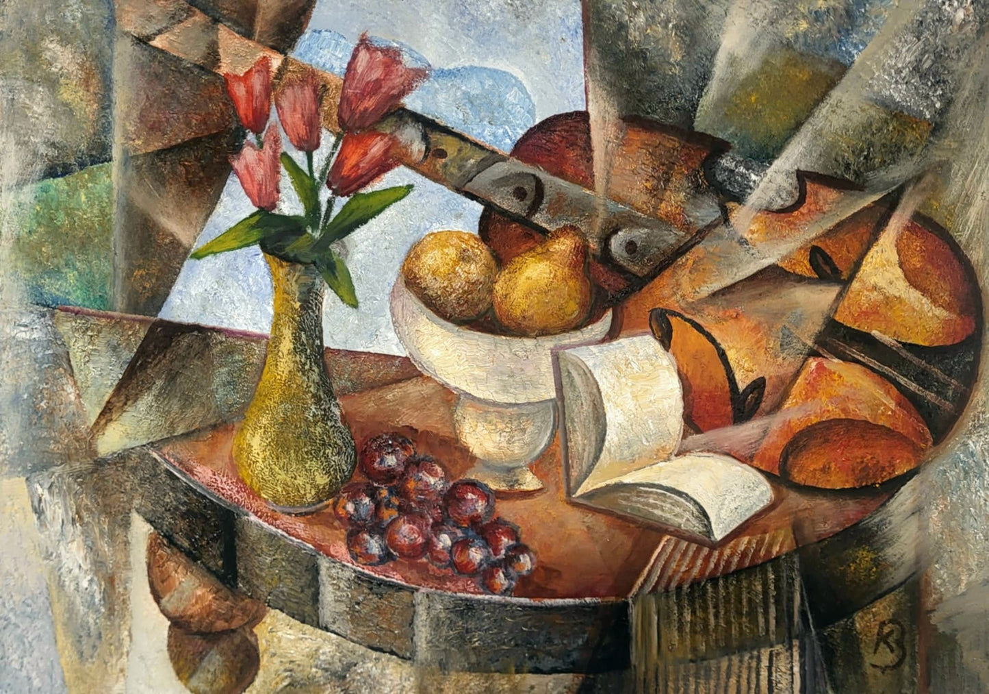 "Still Life with Violin" painting