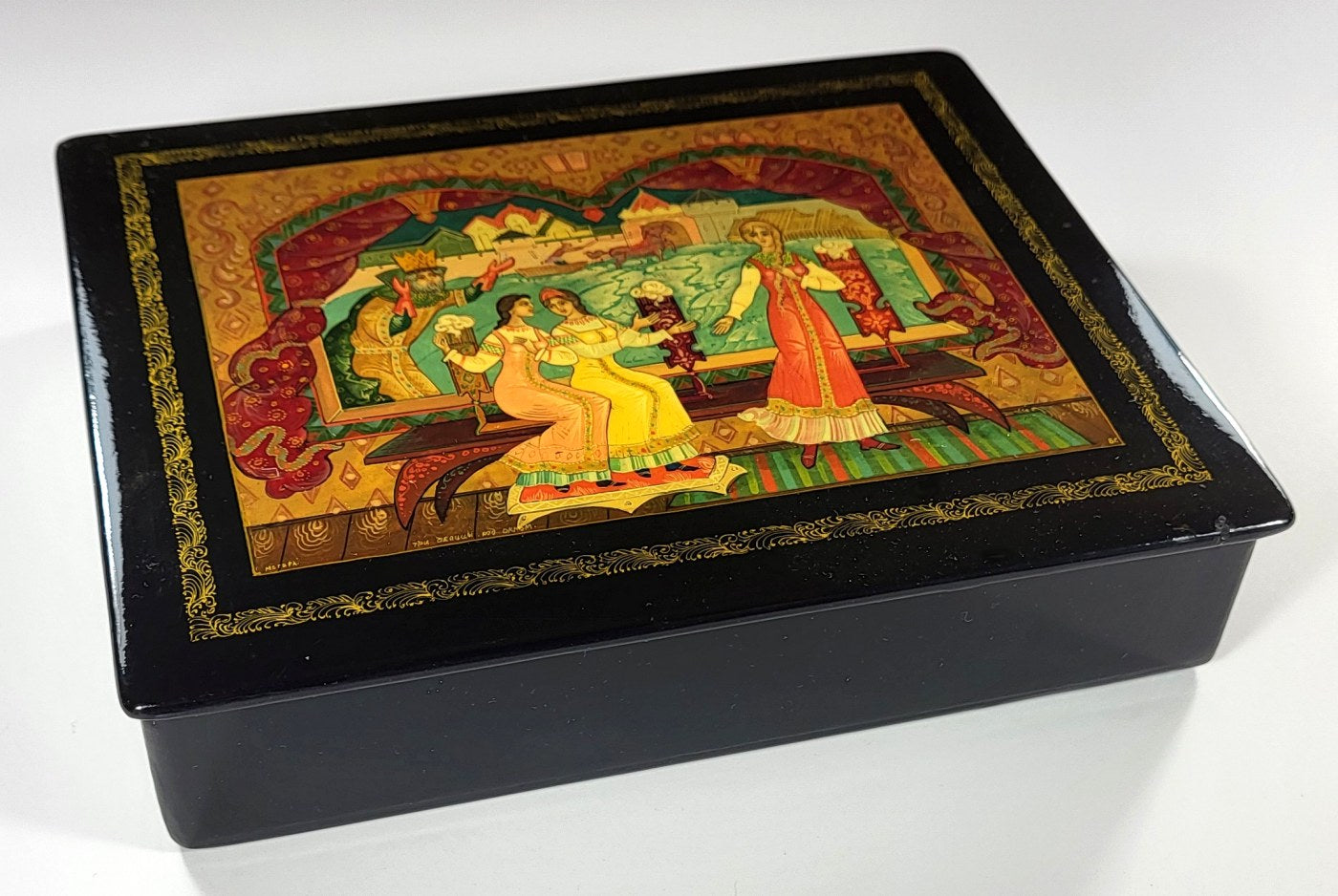 "Tale of Tsar Saltan" Russian lacquer box