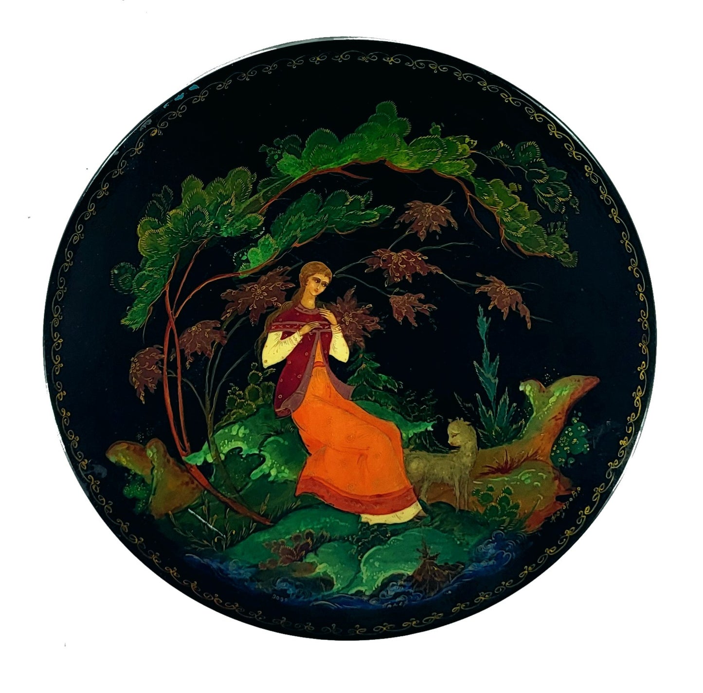 Alyonushka - Old Russian lacquer box