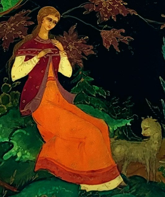 Alyonushka - Old Russian lacquer box