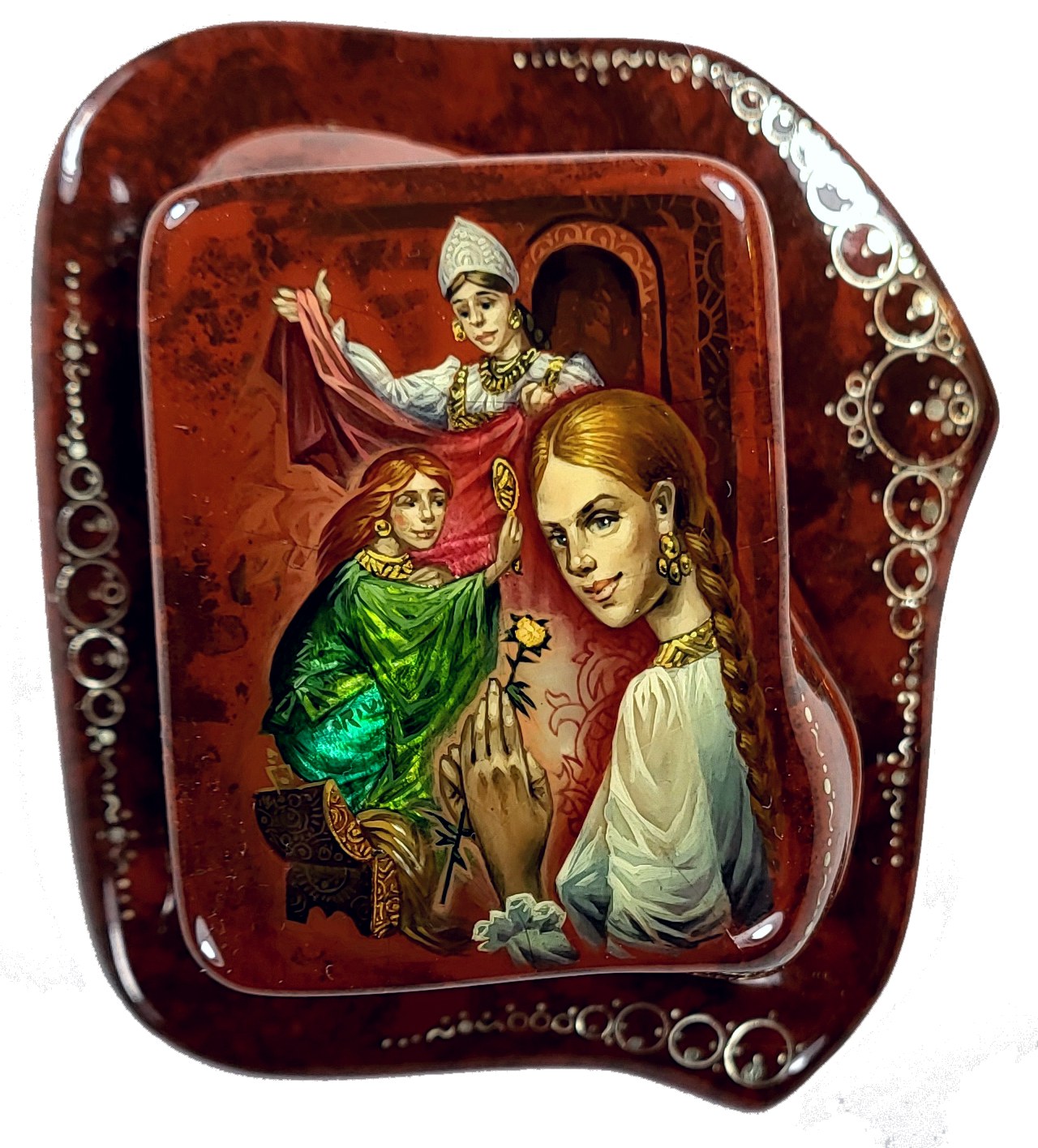 "The Scarlet Flower" Russia lacquer box