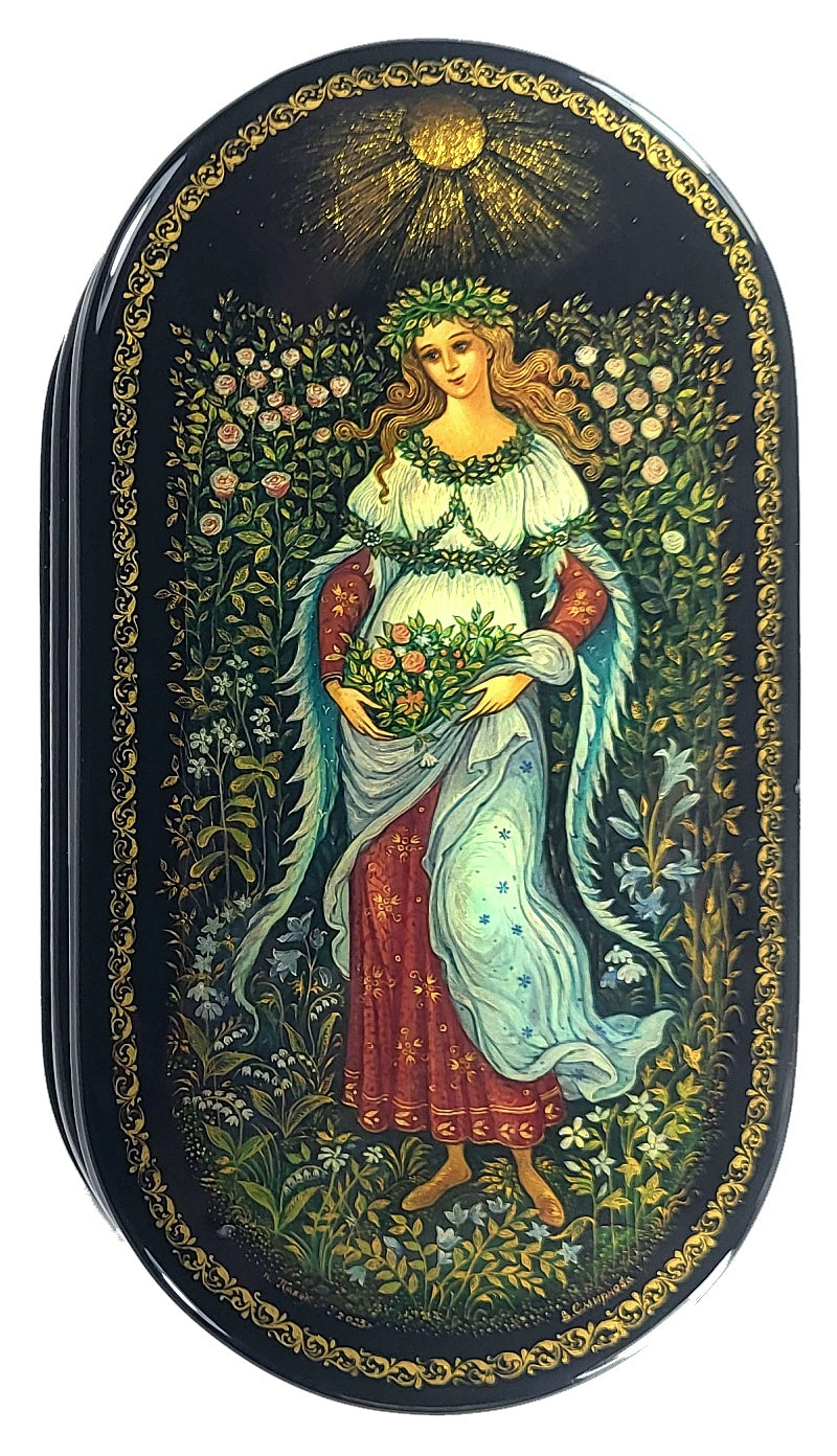 Russian lacquer box "Spring" by Vera Smirnova