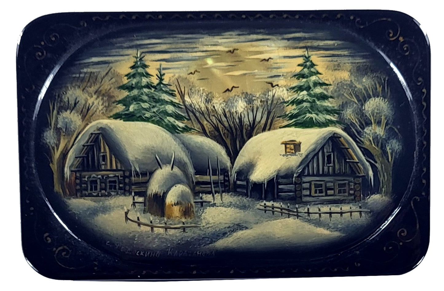 "In the Country" Russian lacquer box